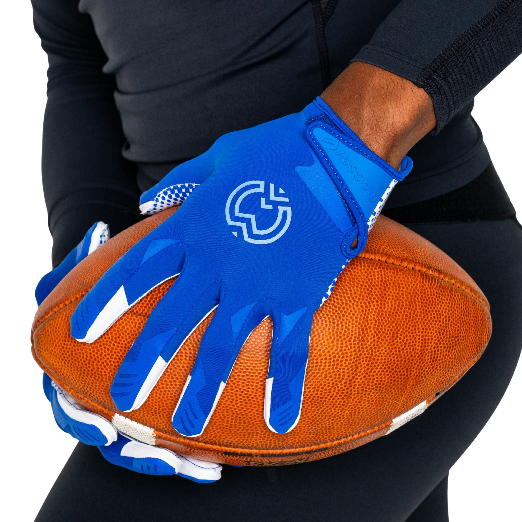 Massov VPRO3 Mens Adult Football Glove, Receiver Glove, Royal, Large