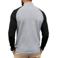 thumbnail image 4 of Dwelliawo Men's Sport Performance Jacket Raglan Color Block Zip Up Outerwear Lightweight Breathable Sweat Wicking Honeycomb Fabric For Training Jogging Everyday Wear Gray M, 4 of 6