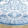 thumbnail image 3 of SAFAVIEH Arizona Reannon Oriental Polyester Machine Washable Area Rug, Light Blue/Blue, 6' x 6' Round, 3 of 7