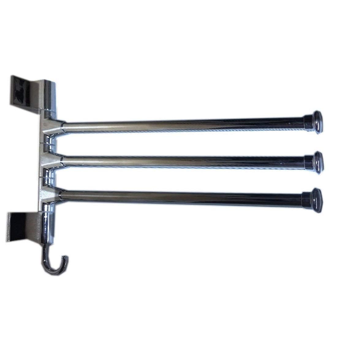 Decor Hut Chrome Bath Towel Rack 3 Tier Rod Hnaging Hardware Included