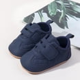 thumbnail image 2 of Gyujnb Boys Girls Solid Color Crib Shoes, Hook and Loop Flat Sole Lightweight Comfortable Baby Shoes(Toddler),6-12 Months, 2 of 7