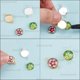 thumbnail image 5 of 30 conectores de cabujón de 12 mm con engastes de oro de 24 quilates y plata de ley chapados en acero inoxidable, planos, redondos, con bisel en blanco, bandejas colgantes con doble bucle, 5 of 5