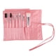 thumbnail image 2 of Juego de brochas de maquillaje portátil, 7 Uds., herramienta de belleza para principiantes con bolsa para brochas de PU (rosa), 2 of 8