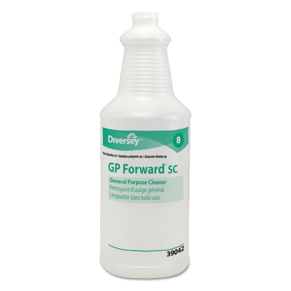 Diversey GP Forward Super Concentrated General Purpose Cleaner Capped Bottle 32oz 12/CT D939042A