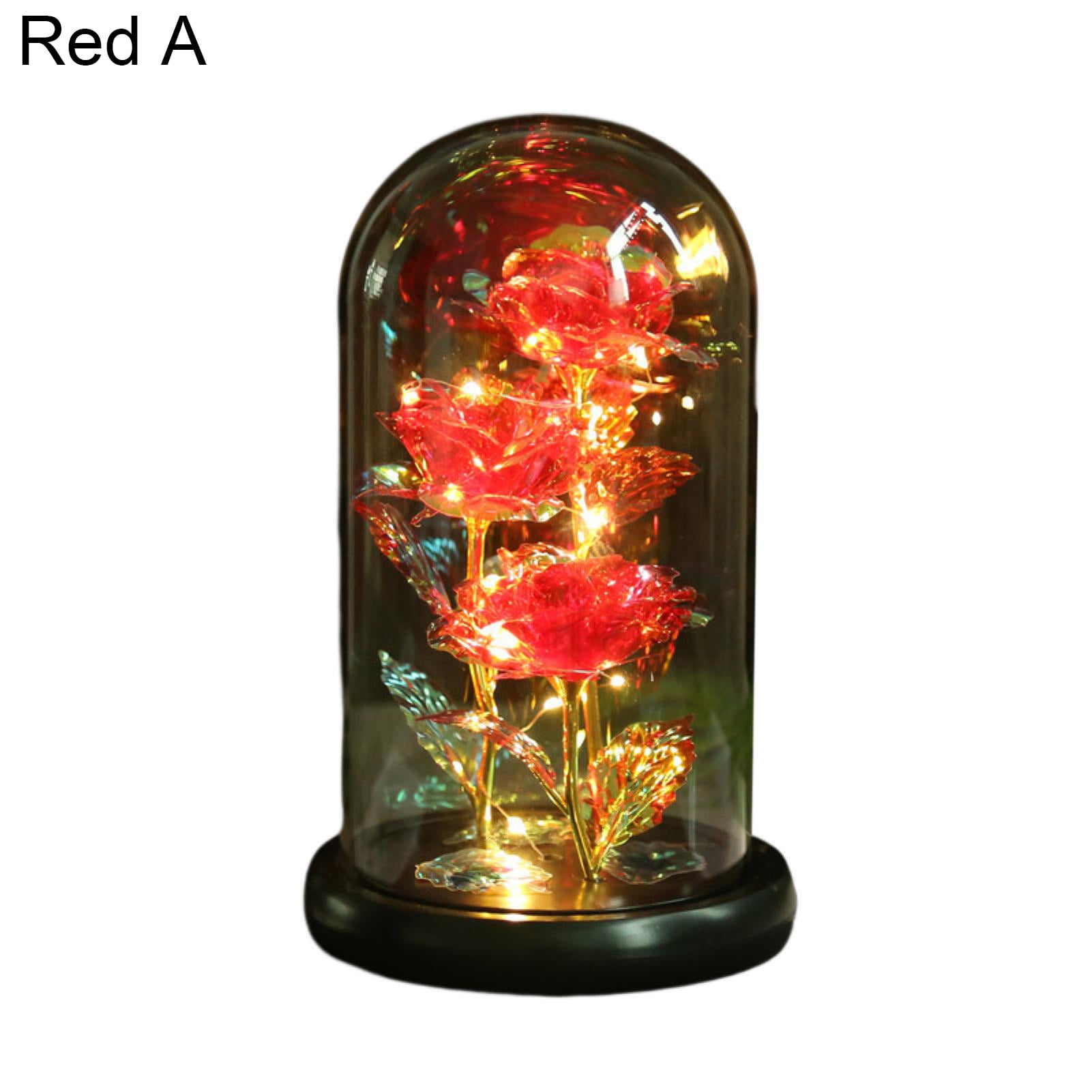 Bluethy Rose Flower Lamp with Led Lights, Galaxy Artificial Rose in