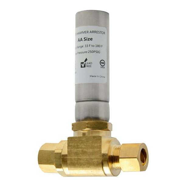 Solimeta 3/8" Water Hammer Arrestor, LeadFree Brass 3/8"OD, Water