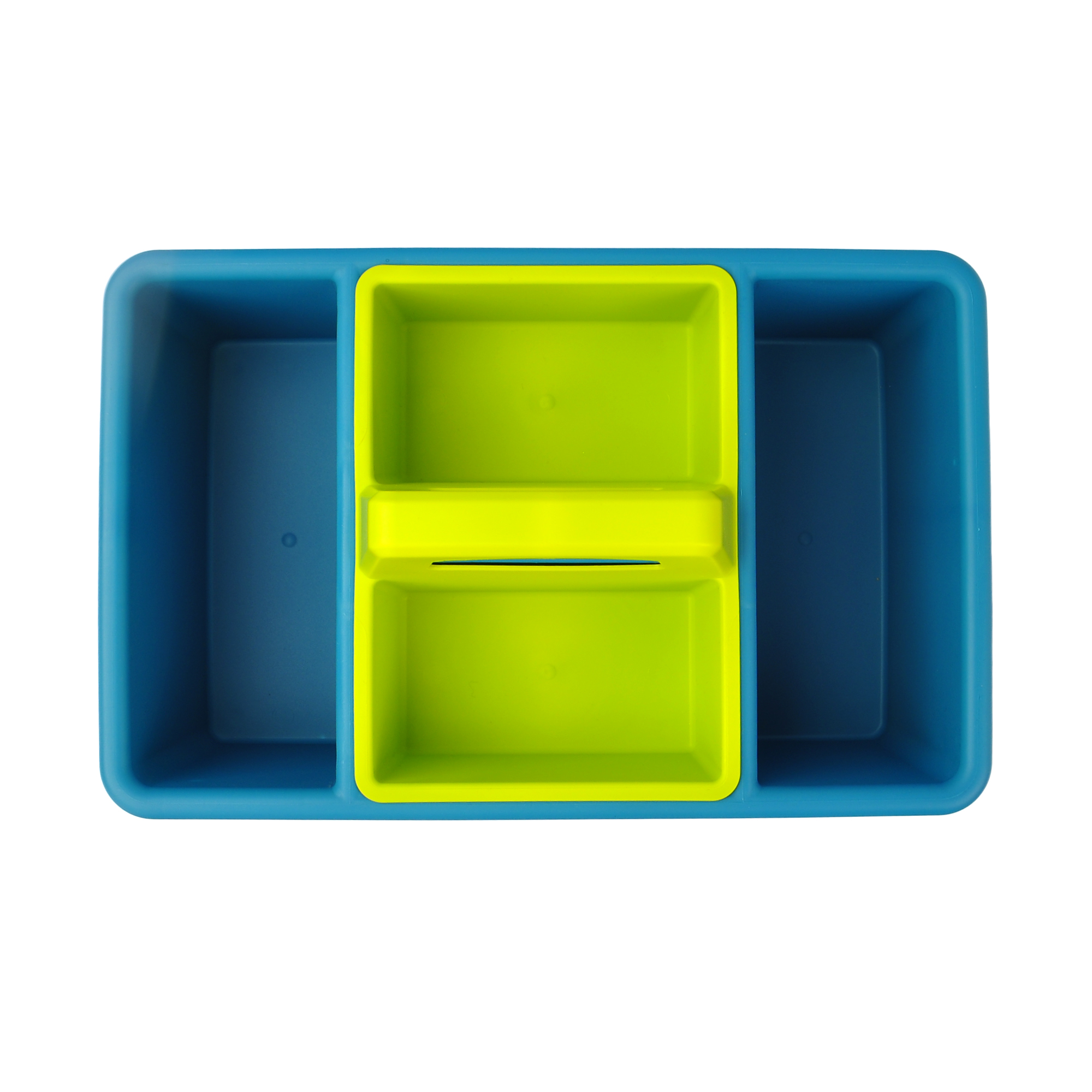 Organizador de escritorio Pen+Gear de plástico 2 en 1, verde y azul verde 6