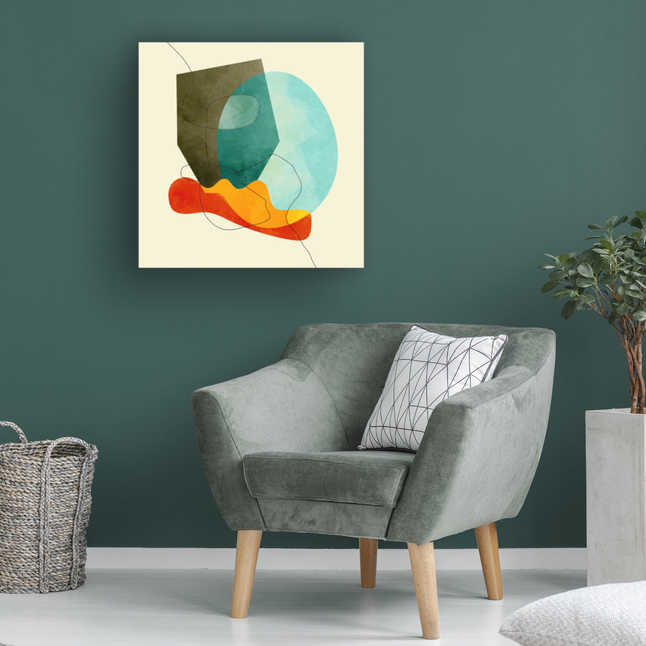 Trademark Fine Art Ana Rut Bre Shapesalines Canvas Wall Art