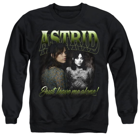 Beetlejuice Beetlejuice Astrid Homage Unisex Adult Crewneck Sweatshirt, Black, X-Large