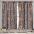 thumbnail image 2 of Ambesonne Nature Valance & Curtain, Doodle Birds Flowers, 55"x45", Multicolor, 2 of 6