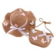 thumbnail image 1 of Sombrero de paja para mujer con circunferencia de 56-58 cm, sombrero de playa de verano, sombrero protector solar para exteriores y conjunto de bolsa de paja, 1 of 5