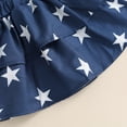 thumbnail image 6 of 4th of July Baby Girl Outfits American Flag Clothes Short Sleeve Romper +Star Stripe Suspender Skirt Overalls Dress +Headband Sets, 6 of 7
