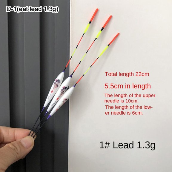 New Ice Fishing Paulownia Wood Vertical drift Carp Weight Tail Bobber Rock fishing Floats Fishing float Light Float Bobbers D-1(EAT LEAD 1.3G)