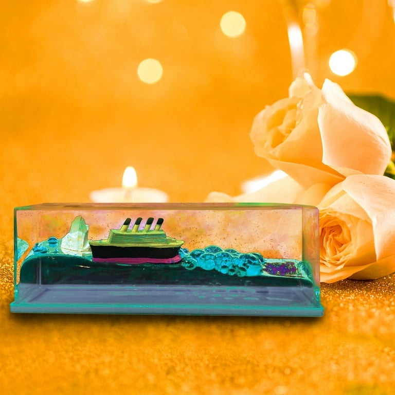 Ocean Desktop Decor VALICLUD Cruise In Bottle Ocean Decor - Fluid