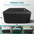 thumbnail image 3 of Outdoor Inflatable Hot Tub for 4-6 Person Square Thickened Insulation Cover(NOT Include Tub), Energy Efficient Hot Tub Insulated Thermal Cover Full Coverage for Keep Warm Extra Insulation Dustproof, 3 of 7
