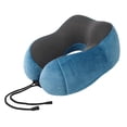 thumbnail image 2 of Almohada de viaje Almohada ergonómica de espuma viscoelástica para el cuello Funda extraíble y lavable Cómodo reposacabezas en forma de U Hebilla ajus Azul, 2 of 7