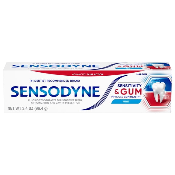 Sensodyne Sensitivity & Gum Sensitive Toothpaste, 3.4 Oz, Mint Flavor, for Adults