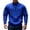Blue, variant on Men's Soild Color Quarter Zip Pullover, Mock Neck Fleece Sweatshirt with Zipper Chest Pocket, Casual Long Sleeve Lightweight Slim Fit Sweatshirt for Fall Winter Blackish Green L