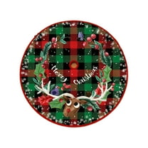 Christmas Tree Skirt, Polyester Festive Tree Bottom Decoration with Print, Party Decor for Gift Presentation Under Tree(D)