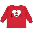 thumbnail image 3 of Inktastic Canada-heart and Maple Leaf Boys or Girls Long Sleeve Toddler T-Shirt, 3 of 5