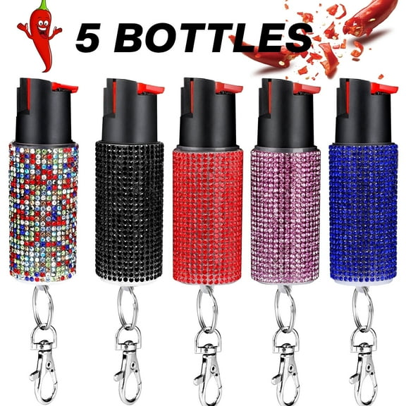 Pepper Spray  Keychain with Quick pelease ,New,Pocket Pepper pray For Hiking & Camping Suitable For Women And Police,20ml,5pcs.