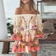 thumbnail image 1 of Summer Casual Boho Dresses Women's Flora Printed Batwing Sleeve Lace-Up Dress Female Irregular Sexy Beach Mini Dresses VestidosS Gao Jinjia LED, 1 of 2