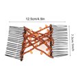 thumbnail image 1 of Cuentas de hojas para el cabello, peine mágico, Clip, horquilla doble, accesorios para el cabello para mujer (café), 1 of 11