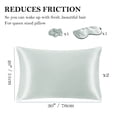 thumbnail image 6 of PiccoCasa Set of 2 Queen Satin Pillowcase Durable&Soft Zippered Gray, 6 of 7