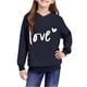 thumbnail image 5 of Sudadera con capucha y estampado de corazón de San Valentín, sudadera de manga larga para niños y niñas, chaqueta para niñas de talla mediana y grande., 5 of 7