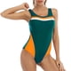 thumbnail image 1 of Traje de baño deportivo para mujer Traje de baño sin espalda cómodo con bloqueo de color conservador OAVQHLG3B Store lin121212, 1 of 4