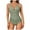 Green, variant on CaComMARK PI Tummy Control Swimsuits for Women Slimming One Piece Bathing Suit Retro Ruched Push Up Vintage Padded Swimwear Army Green XXL