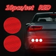 thumbnail image 4 of 10x Round Circle Red Car Reflective Sticker Bumper Truck Motorcycles, 4 of 6