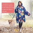 thumbnail image 4 of Wearable Oversized Blanket,Pioneer Flower Floral Print Pattern Wearable Blanket Hoodie for Adults,Cozy Hooded Blankets with Super Pockets,Super Warm Fuzzy Pullover for Women & Men, 4 of 6