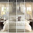 thumbnail image 2 of Essentials Queen Comforter Set, 24 Piece Bedding With Matching Curtains, Decorative Pillows, Luxe Diamond Tufting , Room in a Bag Joella Collection, Plum Queen, 2 of 16