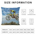 thumbnail image 5 of Orinice Dirt Bike Graphic Decorative Throw Pillow Cover for Home Couch Living Room Bed Sofa Square - Pack of 1 24x24in, 5 of 5