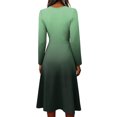 thumbnail image 5 of Women's Fall Boho Maxi Dress Plus Size Flowy Casual V Neck Wrap Dress Elegant Holiday Party Dresses, 5 of 6