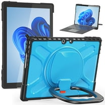 Dteck Microsoft Surface Pro 9 Rugged Case 13.0" 2022 Released, Heavy Duty Shockproof Cover with Rotatable Handle Grip Kickstand, Compatible with Keyboard Adsorption Interface Type Cover,Blue