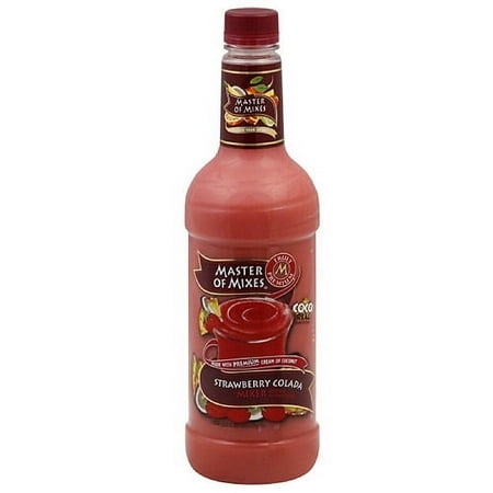 (6 Bottles) Master of Mixes Strawberry Colada Mixer, 1 L