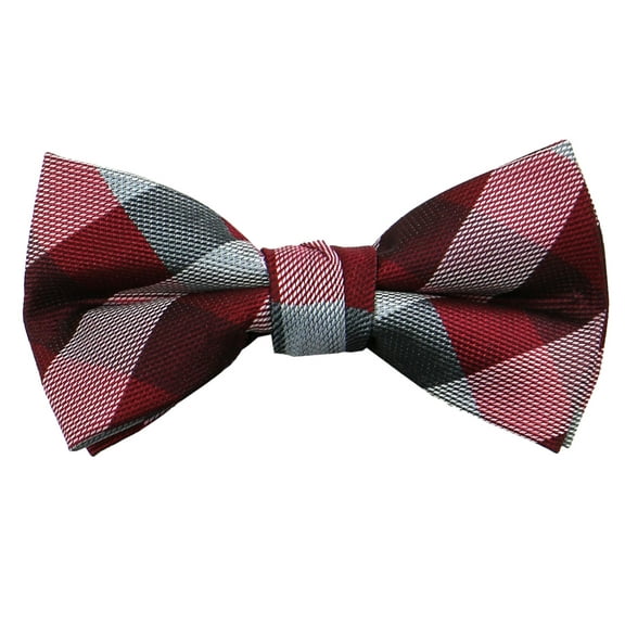Spring Notion Boys' Pre-tied Woven Bow Tie X-Large Checkered Red