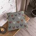 thumbnail image 5 of KLL Rooster Decorative Throw Pillow Covers Velvet Soft for Couch Sofa Bedroom Living Room Outdoor (No pillow core)- 18"x18", 5 of 5