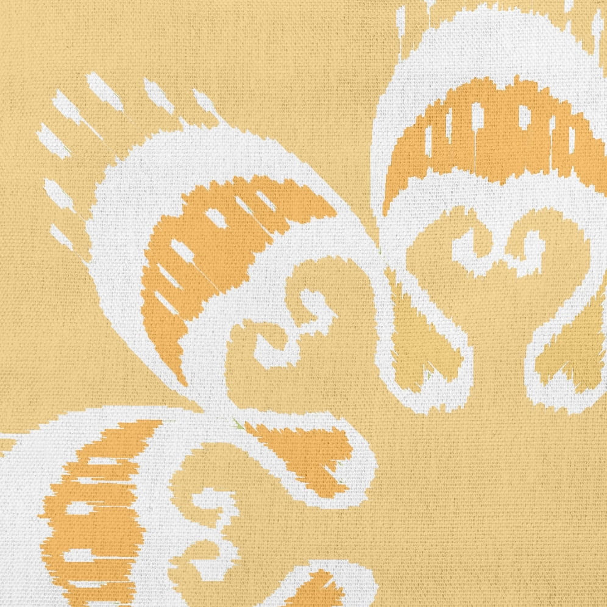 Simply Daisy 18 in x 18 in French Country Yellow Medallion Polyester Throw Pillow