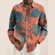 thumbnail image 3 of Camisa de hombre con estampado de flores y plantas vintage, informal, cómoda, de manga larga y botonadura sencilla, ropa de calle, blusa con solapa para hombre, 3 of 5
