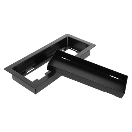 BESTYASH Durable Matte Black Floor Register Vent Cover Drop in Style for Home Ventilation