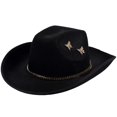 thumbnail image 1 of Cosplay Costume Hat with Large Brims Rhinestones Butterfly Sun Hat Dancing Party Caps Festival Headwear Photo Accessory Section 7, 1 of 4
