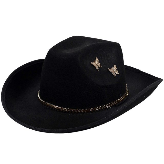 Cosplay Costume Hat with Large Brims Rhinestones Butterfly Sun Hat Dancing Party Caps Festival Headwear Photo Accessory Section 7