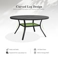 thumbnail image 7 of VOXBIN Round Patio Table with Adjustable Umbrella Hole, All Weather Metal 53.1" Outdoor Table, Black, 7 of 7