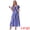 Blue Purple, variant on DARING DIVA Women Floral Sweetheart Neck Puff Short Sleeves Boho Maxi Dress XS Pink