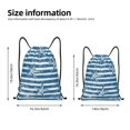 thumbnail image 2 of Xecao Ocean on Striped Pattern Sports Drawstring Backpack - String Swim Gym Bag with Wet Proof Pocket for Women&Men-Medium, 2 of 6