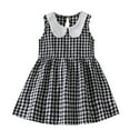 thumbnail image 2 of Toddler Girl Clothes under $5 Sleeveless Round Neck Printed Dress Cute Breathable Cotton Dress Princess Dress 2-8Y, 2 of 3