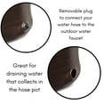 thumbnail image 3 of BirdRock Home Decorative Water Hose Pot with Lid - Distressed Bronze - 100 ft Hose, 3 of 6